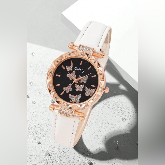Accessories - Women's Rose Gold and White Watch